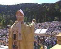 Jan Paweł II podczas Mszy św. beatyfikacyjnej, Zakopane 06.06.1997